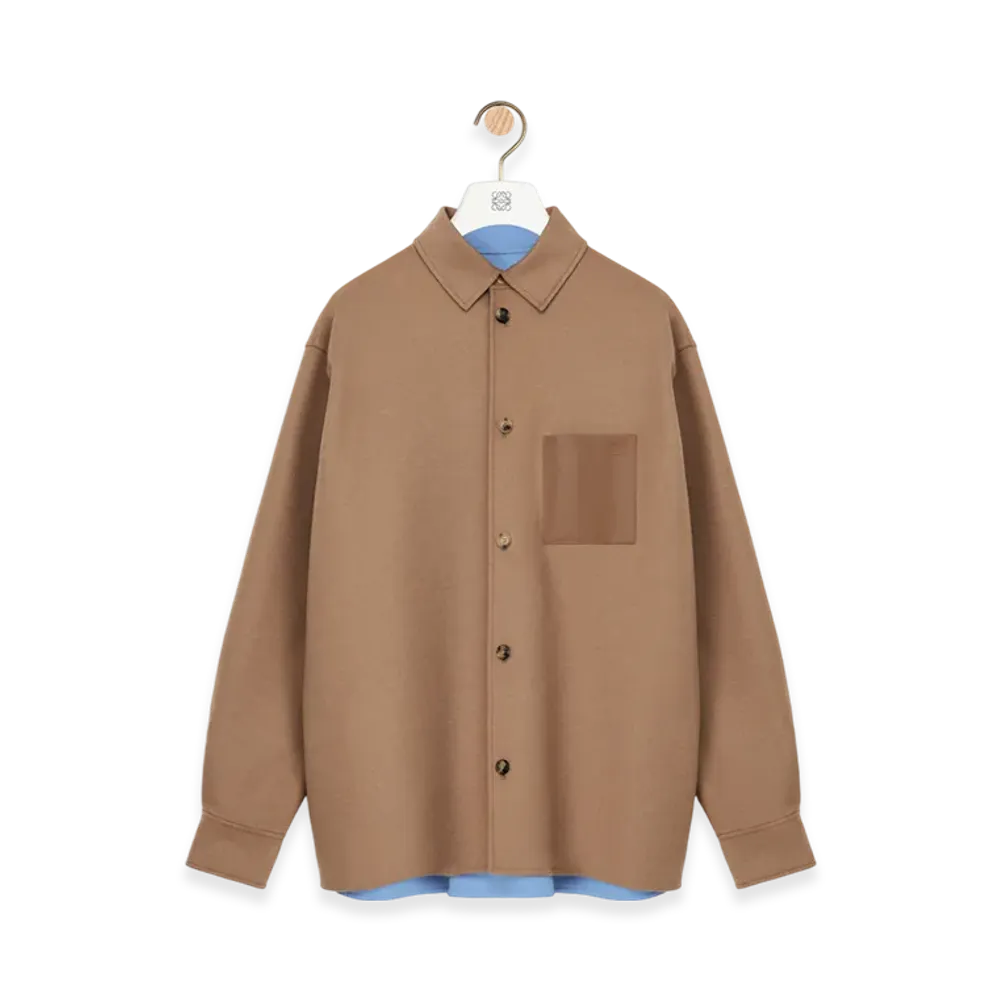 LOEWE Overshirt "Camel/Blue"