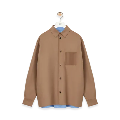 LOEWE Overshirt "Camel/Blue"