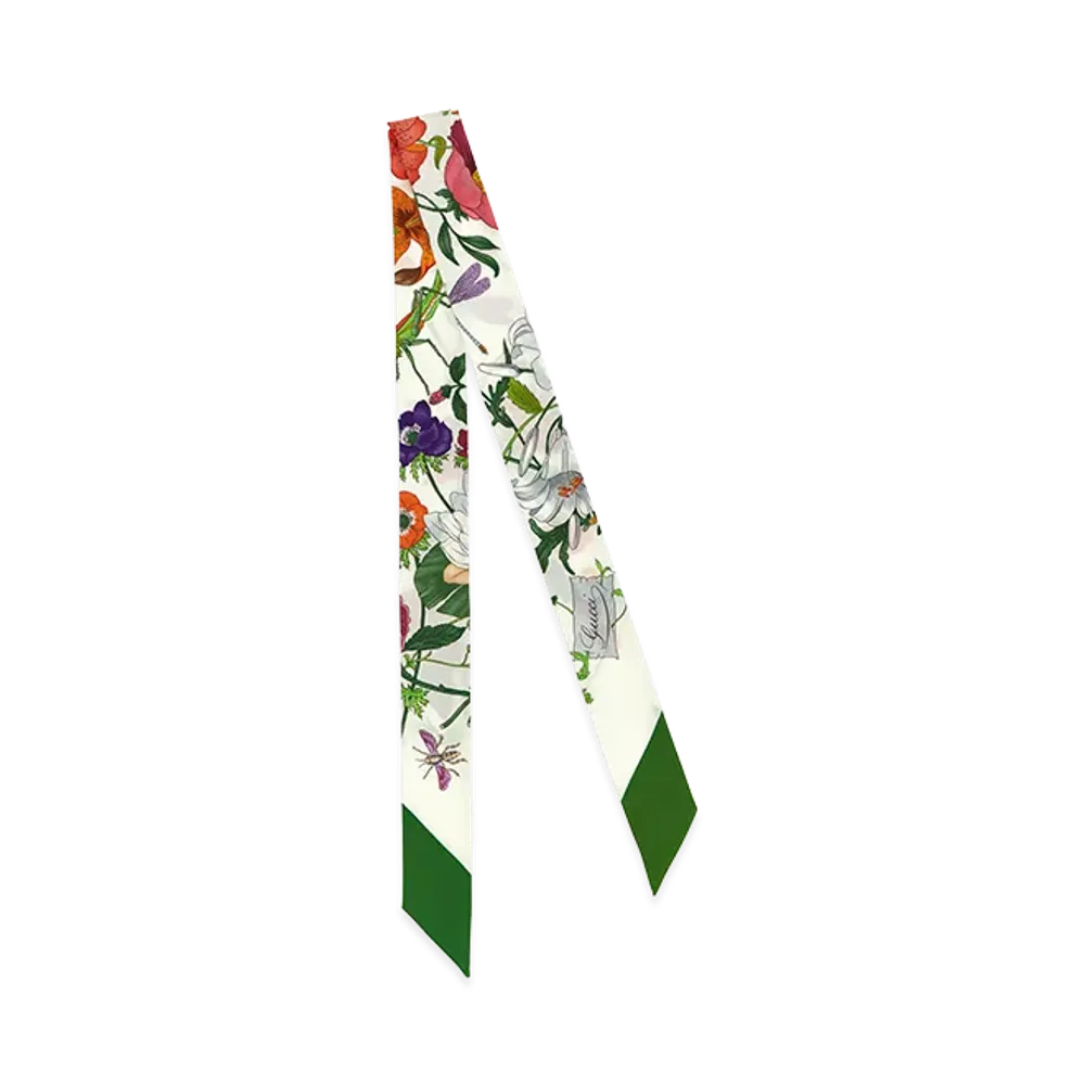 GUCCI Women's 'Flora' Scarf "White"