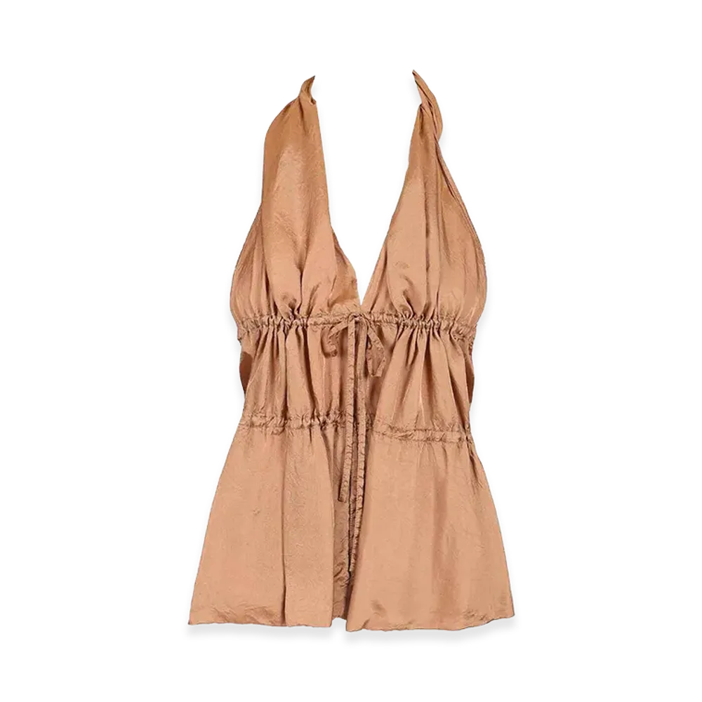 DRIES VAN NOTEN Women's Halterneck Top "Pink"