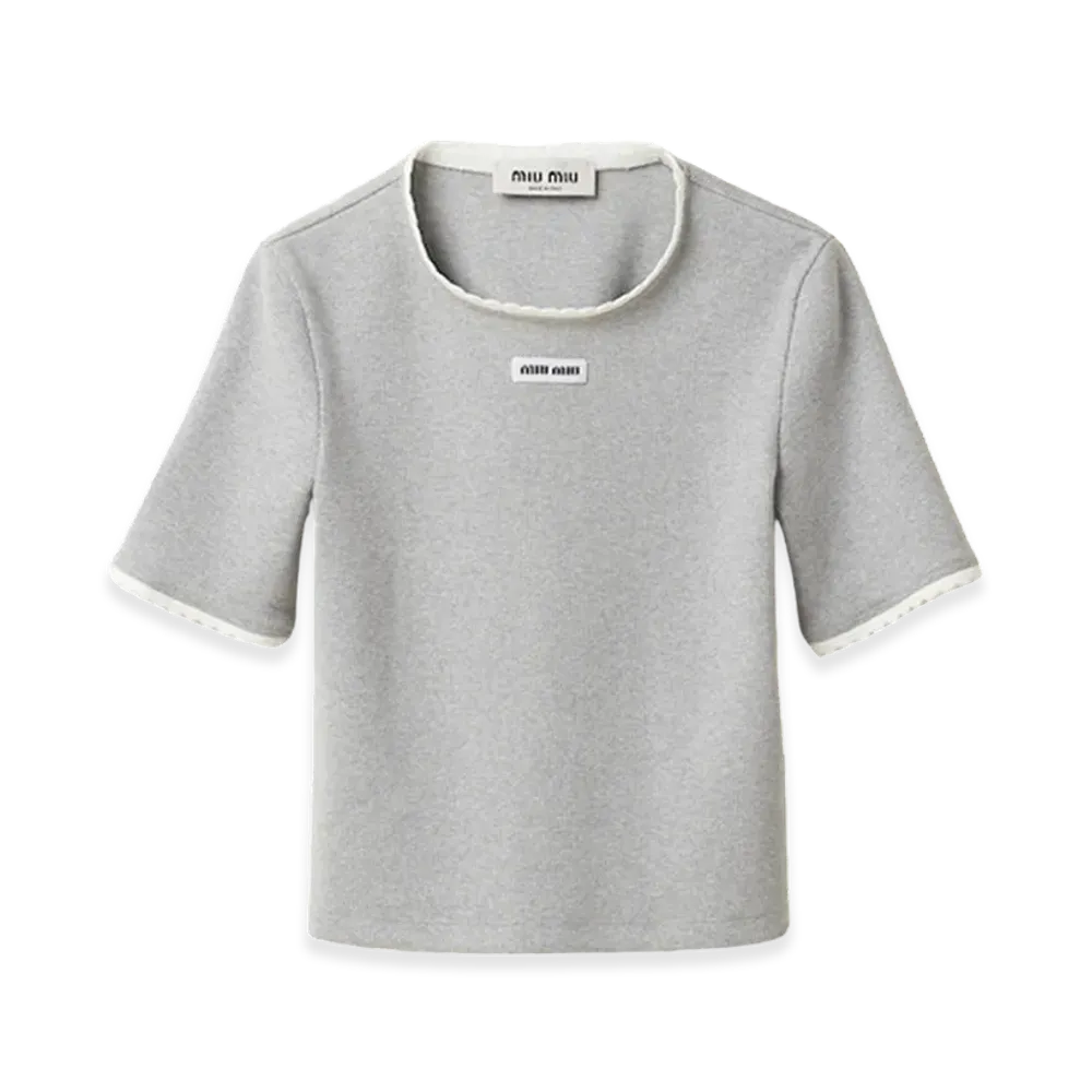 MIU MIU Women's Cotton Sweater "Grey"