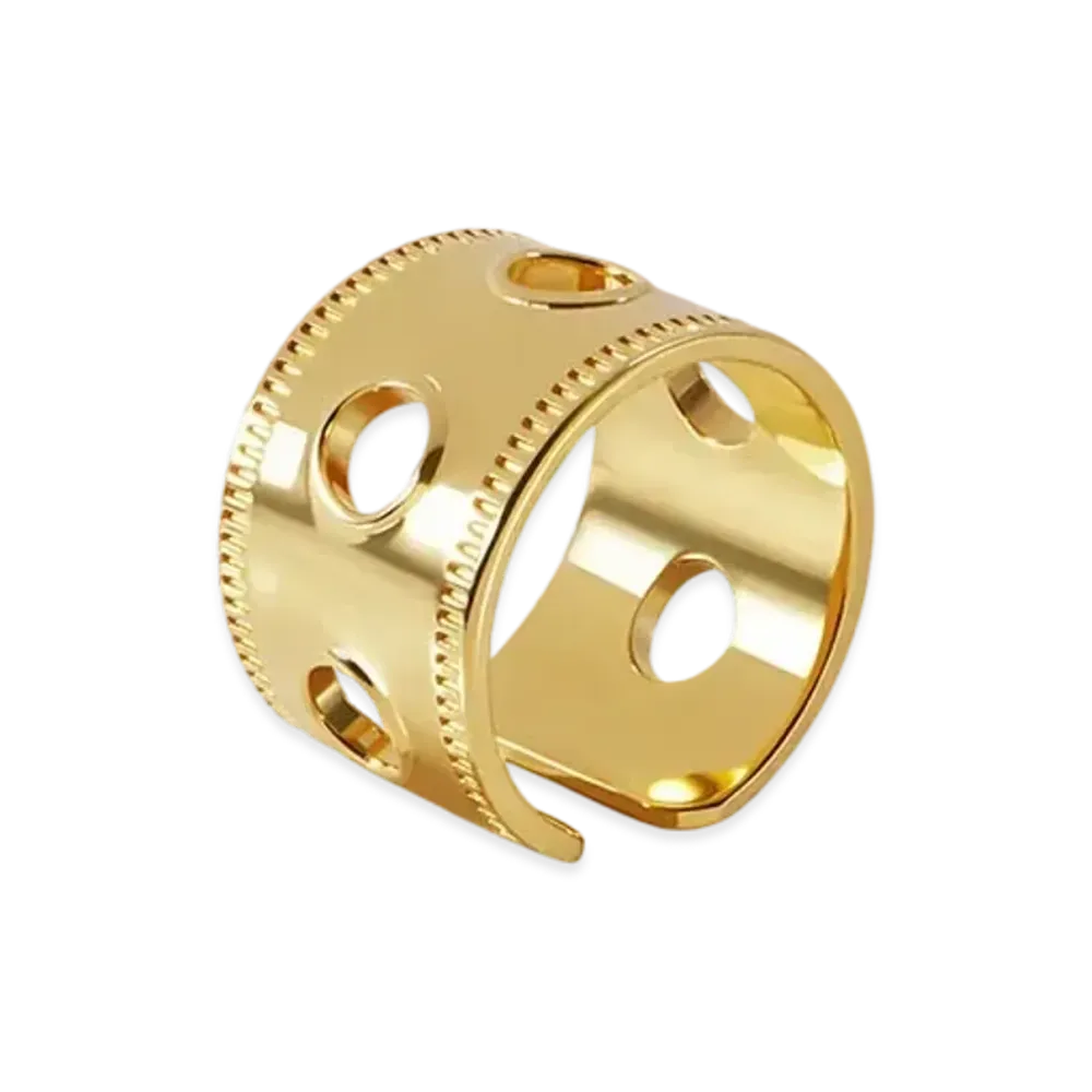 WE11DONE Punch Ring "Gold"