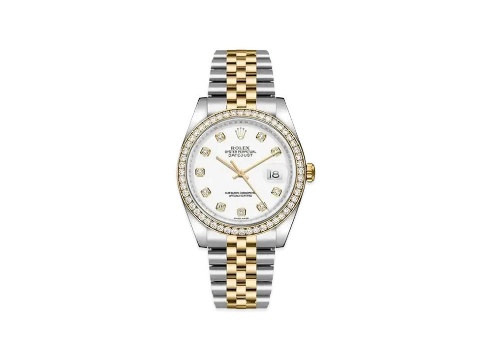 ROLEX Datejust 10P Diamonds "White/Stainless Steel/Yellow Gold"