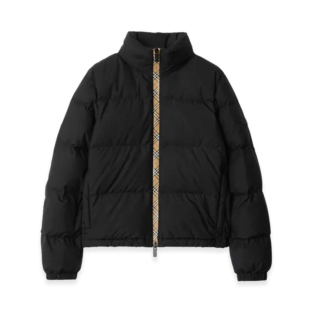 Burberry Women's Check Trim Down Jacket "Black"