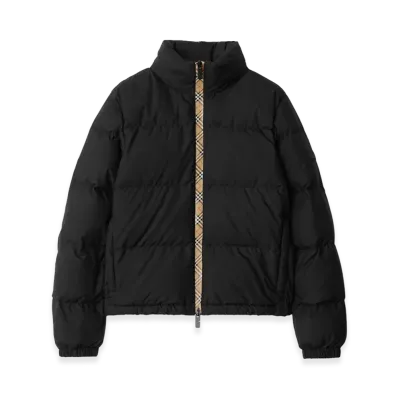 Burberry Women's Check Trim Down Jacket "Black"