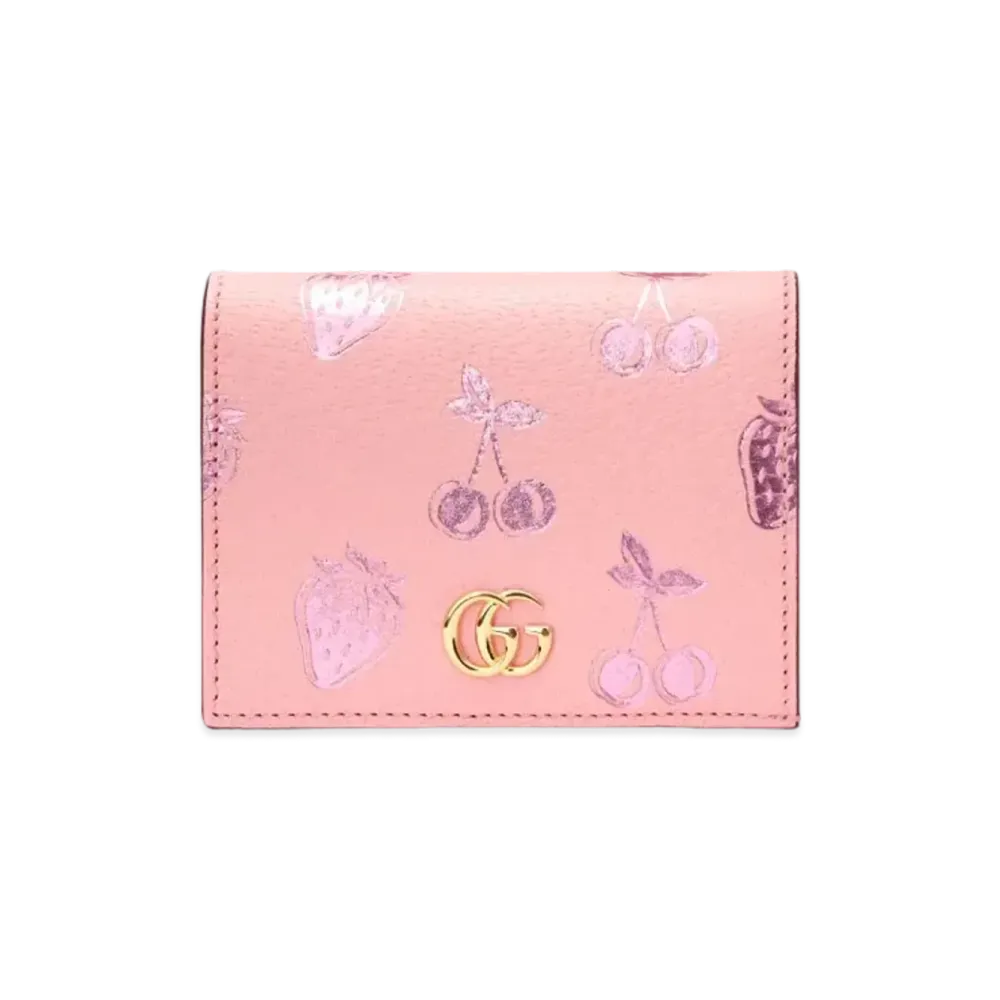 GUCCI Valentine's Day GG Marmont Wallet "Pink"