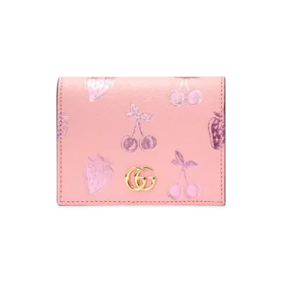 GUCCI Valentine's Day GG Marmont Wallet "Pink"