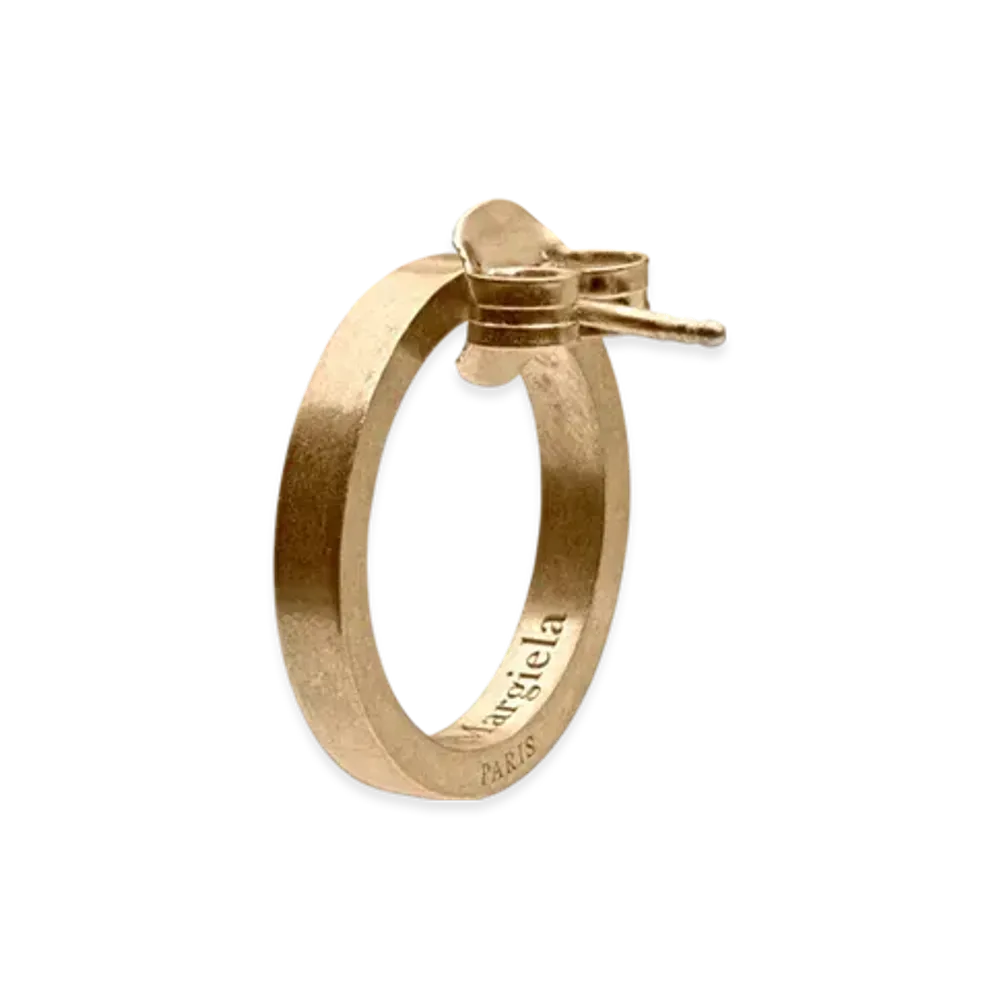Maison Margiela Numbering Logo Earring "Yellow Gold Plating Burattato"