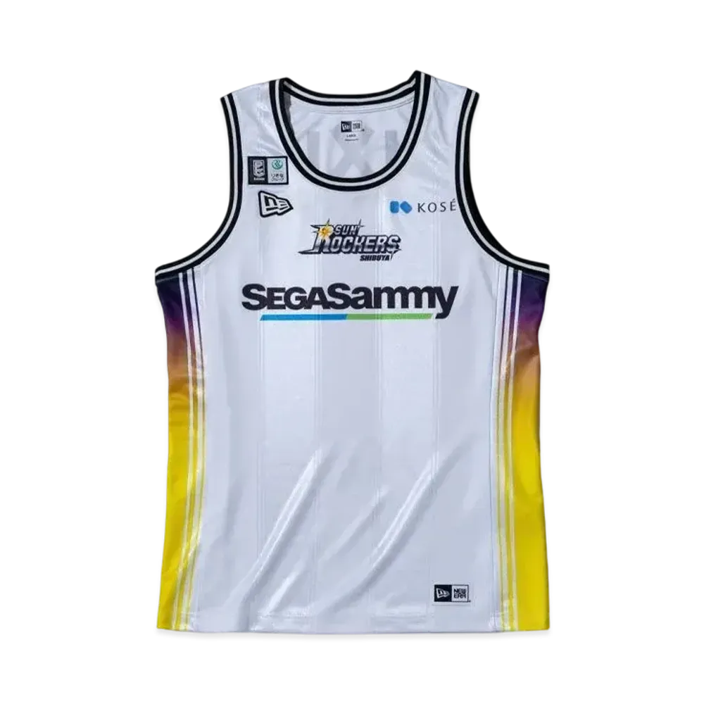 NEW ERA Basketball Game Shirt Sunrockers Shibuya 2024-25 Authentic Uniform Away "White"