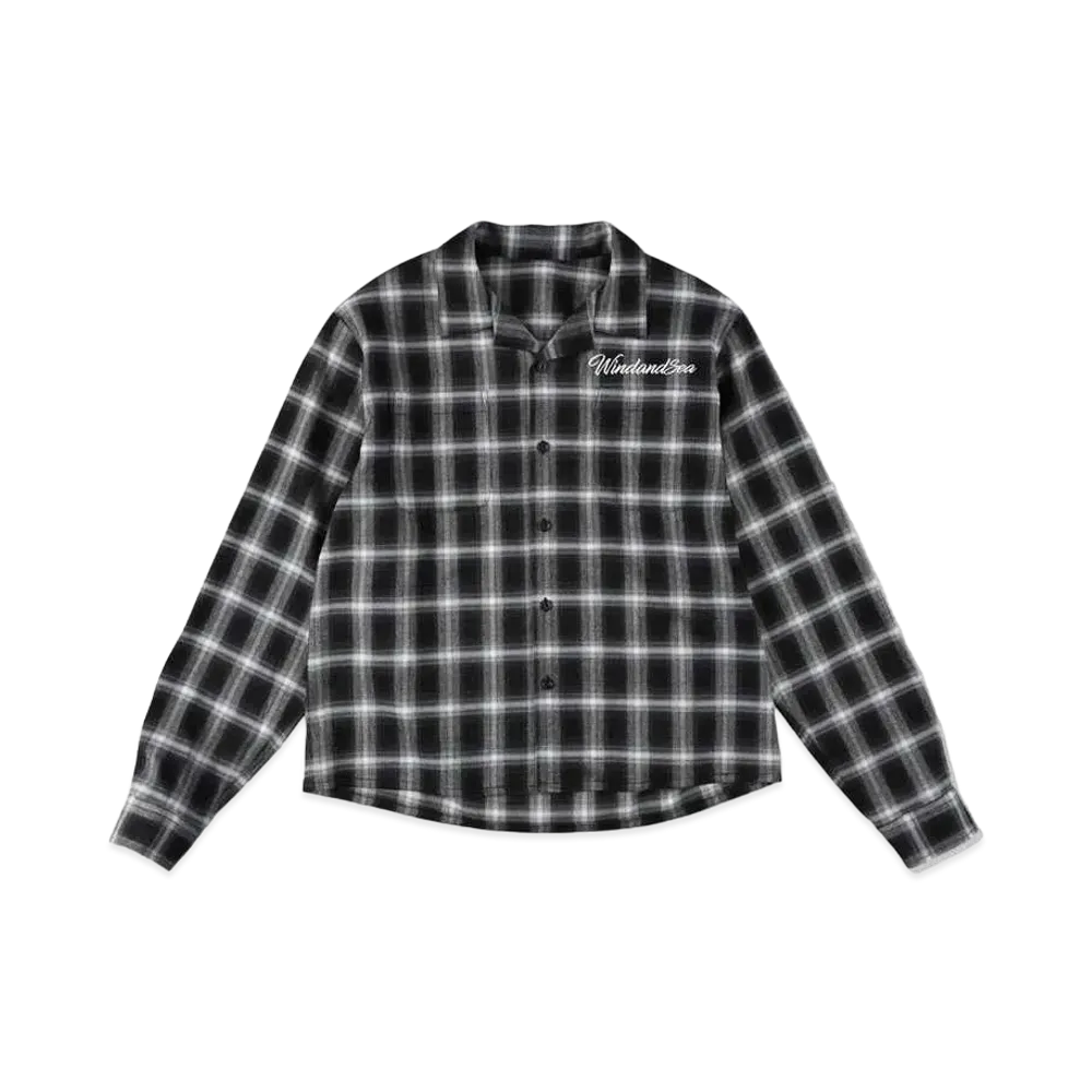 WIND AND SEA SD Santacruz Flannel Shirt "Black"