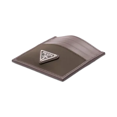 PRADA Nylon Leather Cardholder "Green"