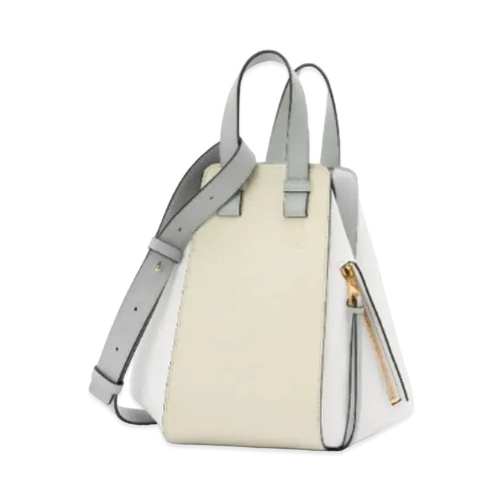 LOEWE Small Hammock Bag In Classic Calfskin "Ash Grey/Marble Green"