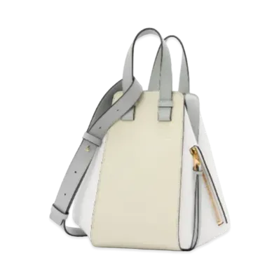 LOEWE Small Hammock Bag In Classic Calfskin "Ash Grey/Marble Green"