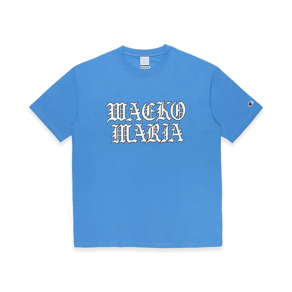 WACKO MARIA x Champion Heavy Weight T-Shirt "Blue"