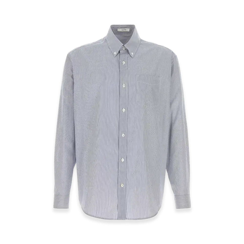 The Row Embroidered Poplin Pompeo Shirt "Blue"
