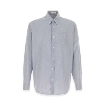 The Row Embroidered Poplin Pompeo Shirt "Blue"