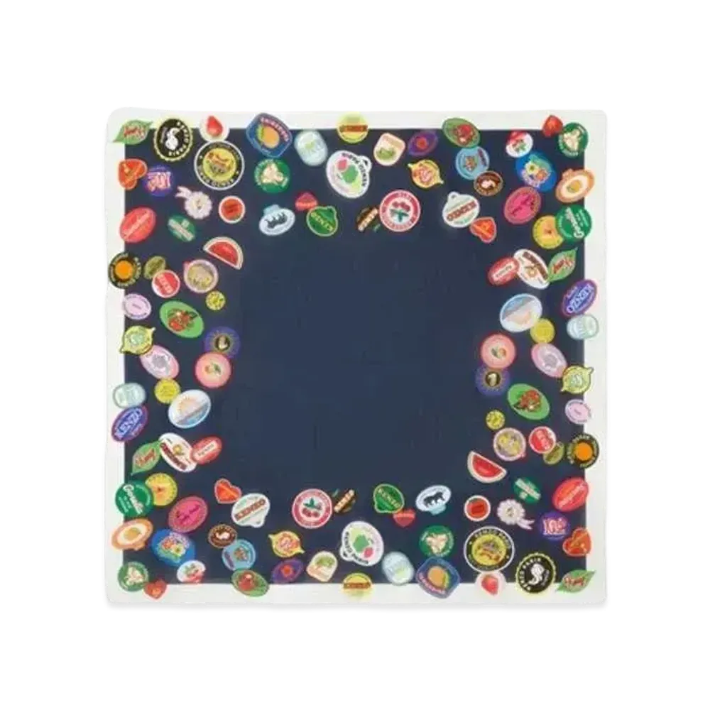 KENZO 'STAMP' Large Square in Cotton "Midnight Blue"