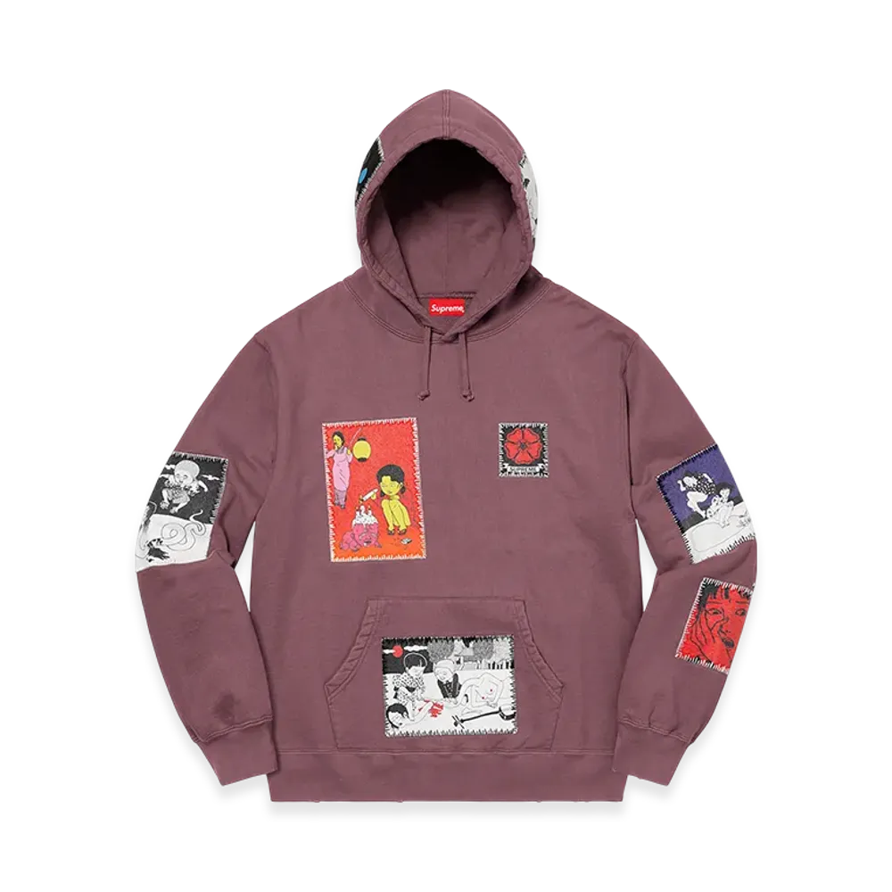 Supreme Toshio Saeki/Supreme Hooded Sweatshirt "Light Purple"