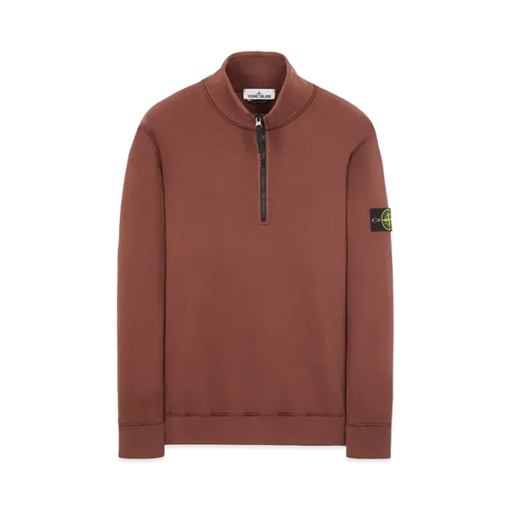 Stone Island 61920 BRUSHED COTTON FLEECE "Mahogany Brown"