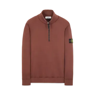 Stone Island 61920 BRUSHED COTTON FLEECE "Mahogany Brown"