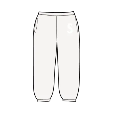 Supreme S Logo Sweatpant (25FW) "White"