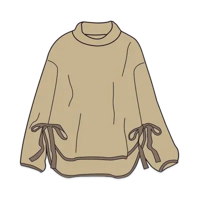 Uniqlo White Mountaineering Fleece Oversize Mockneck Pullover Women "Beige"
