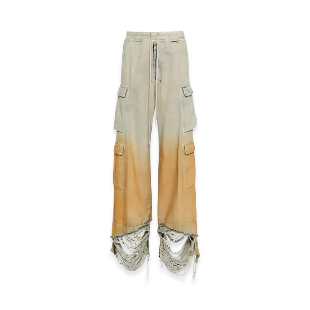 Rick Owens DRKSHDW Denim Double Cargo Jumbo Pants "Sky Orange Degrade"