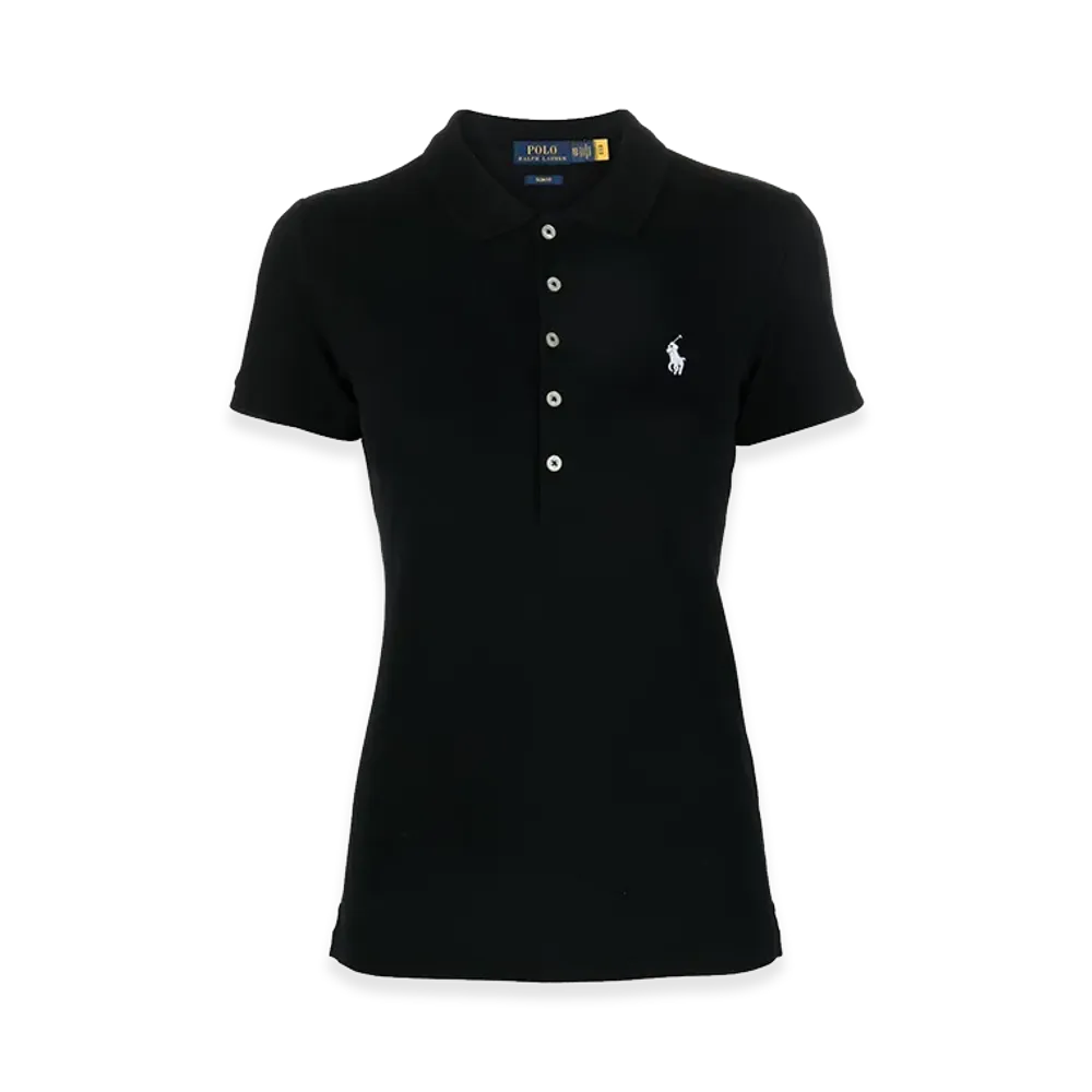Polo Ralph Lauren Women's Cotton Polo Shirt With Logo "Black"
