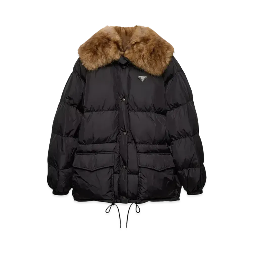 PRADA Women's Tech Canvas Down Jacket "Black"