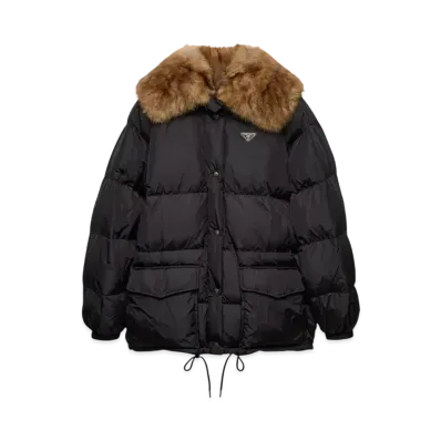 PRADA Women's Tech Canvas Down Jacket "Black"