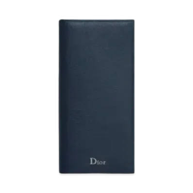 Dior Grain Calfskin Wallet "Blue"