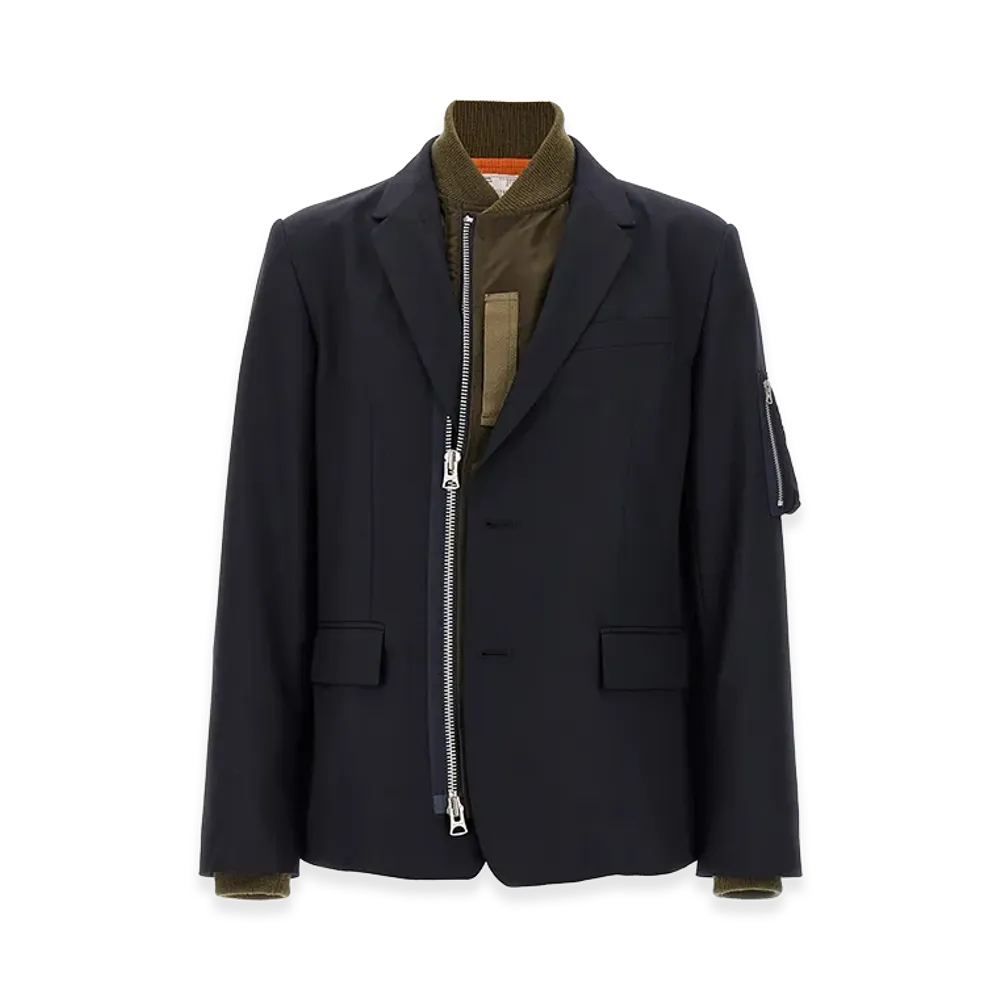 sacai Bomber Insert Blazer "Dark Blue"