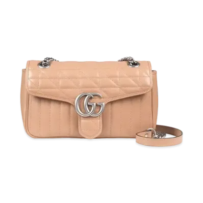 GUCCI GG Marmont Small Shoulder Bag "Rose Beige"