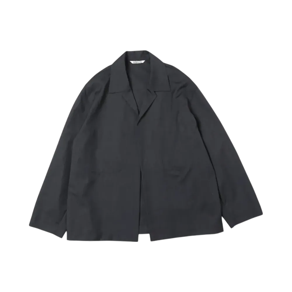 AURALEE 20SS Wool Silk Tropical Shirts Jacket "Charcoal Black"