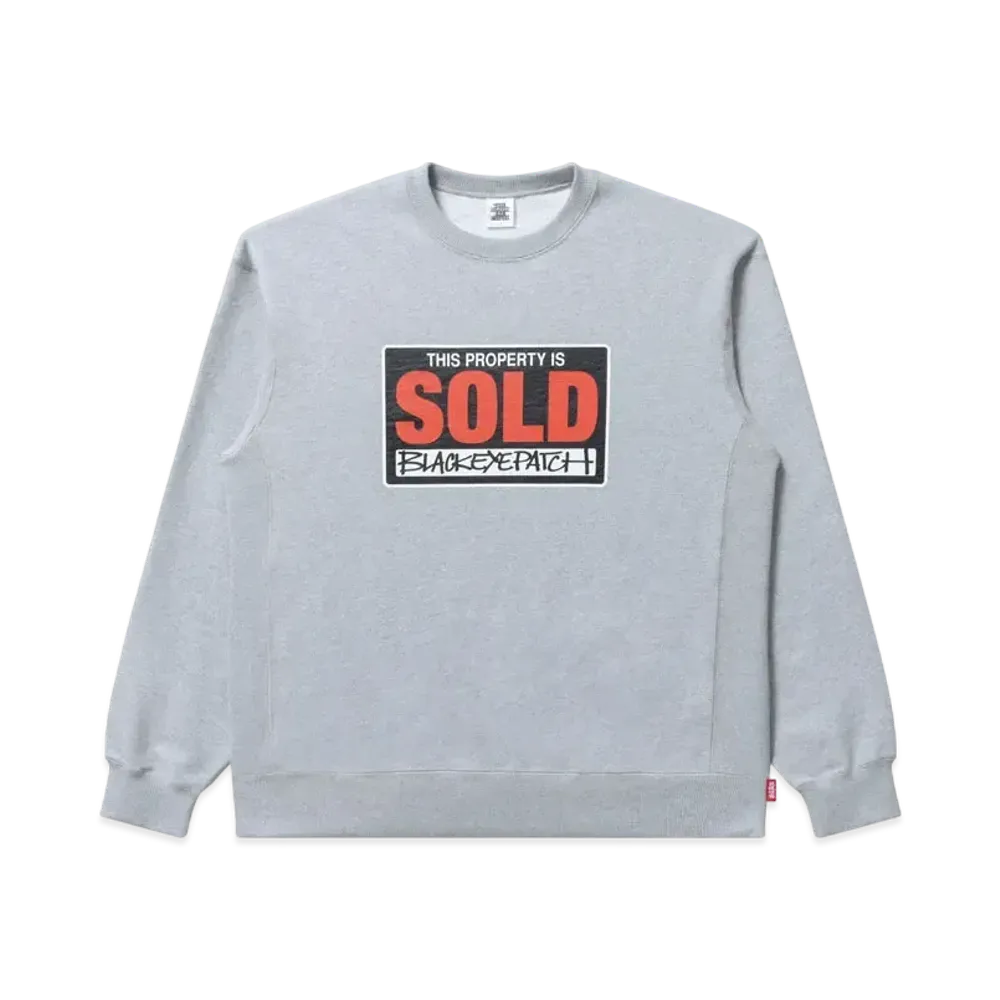 Blackeyepatch Sold Sign Crew Sweat "Heather Gray"