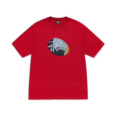 Stussy Mosaic Tee "Dark Red"