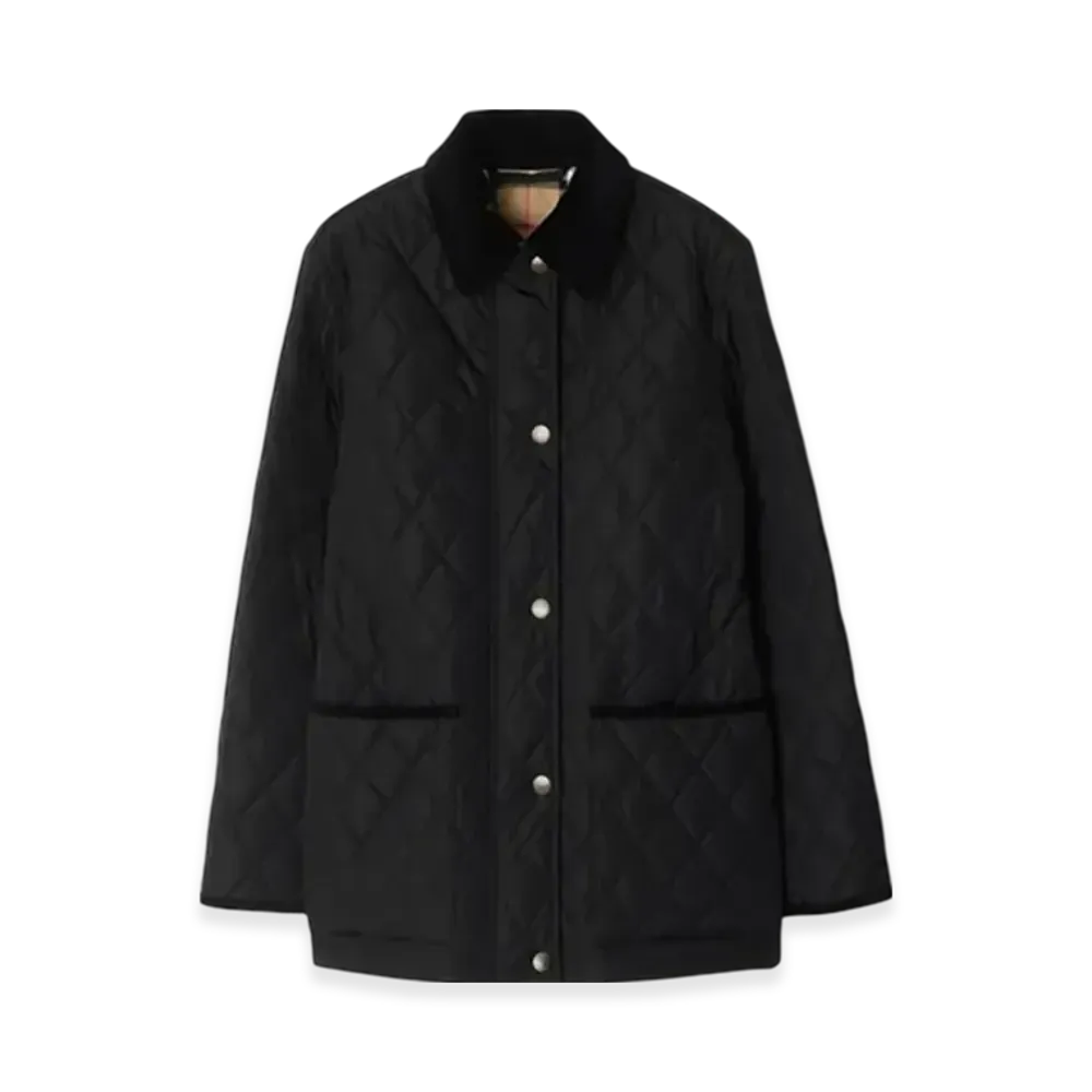 Burberry Quilting Nylon Barn Jacket "Black/Sand"