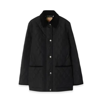 Burberry Quilting Nylon Barn Jacket "Black/Sand"