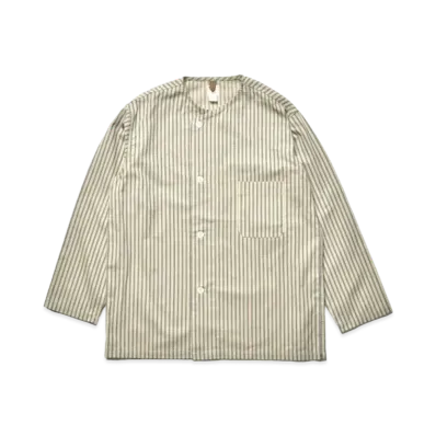 THE REAL McCOY'S Ticking Stripe Pajama Shirt "Ecru"