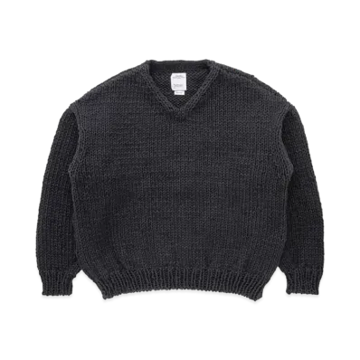 visvim Amplus V-Neck Hand-Knit "Navy"