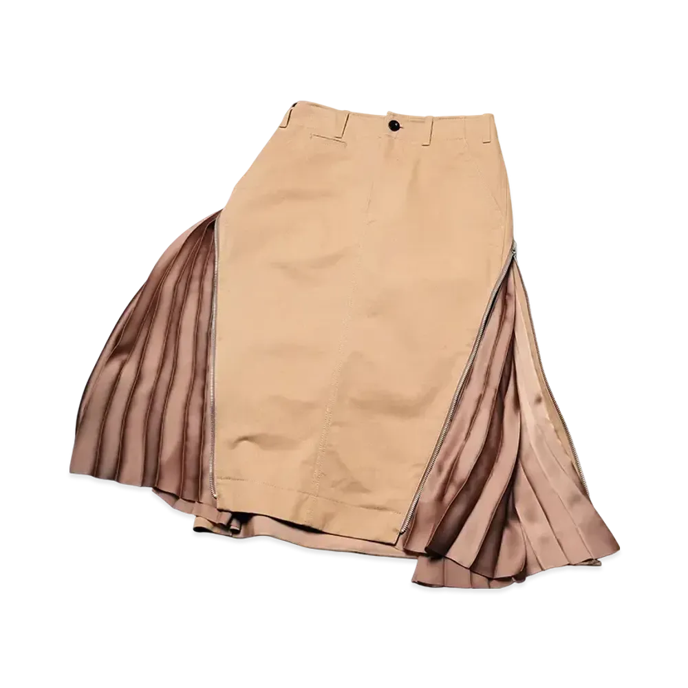 sacai Cotton Chino Skirt "Beige"