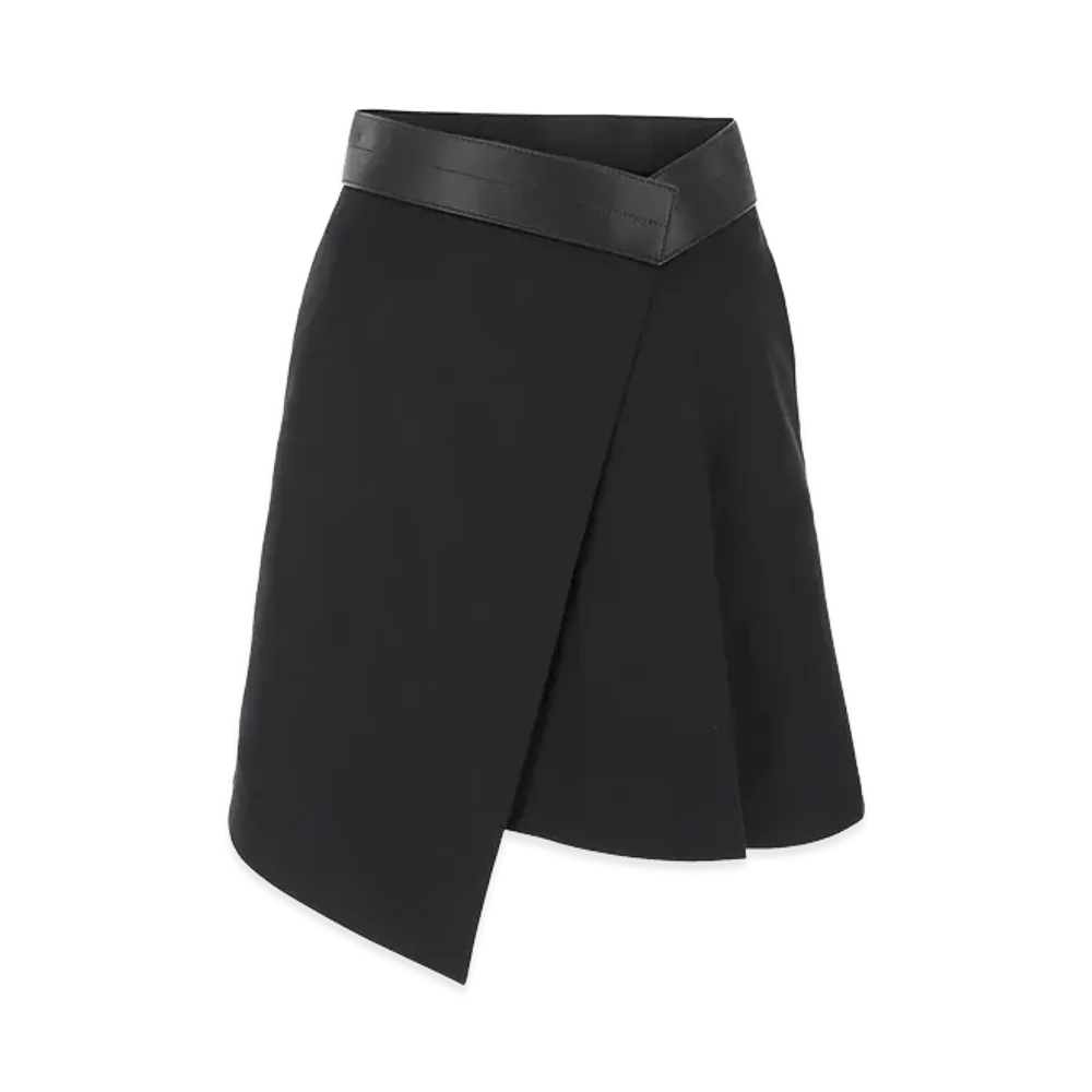 LOEWE Women's Cotton Blend Mini Skirt "Black"