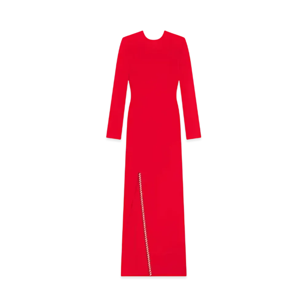 GIVENCHY Evening Dress With Crystals Details "Vermillon/Red"