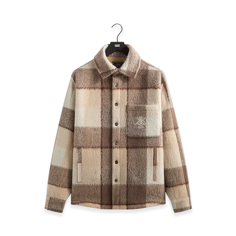 Kith Brushed Plaid Sheridan Shirt Jacket "Canvas"