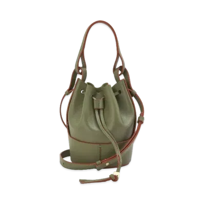 LOEWE Mini Balloon Bag In Nappa Calfskin "Avocado Green"