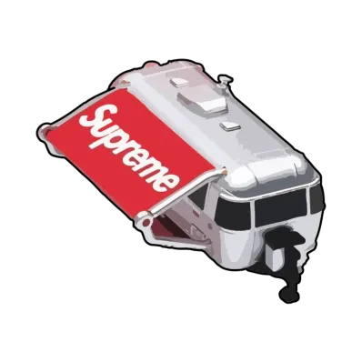Supreme x Bandai Gashapon Machine / Airstream Travel Trailer "Silver"