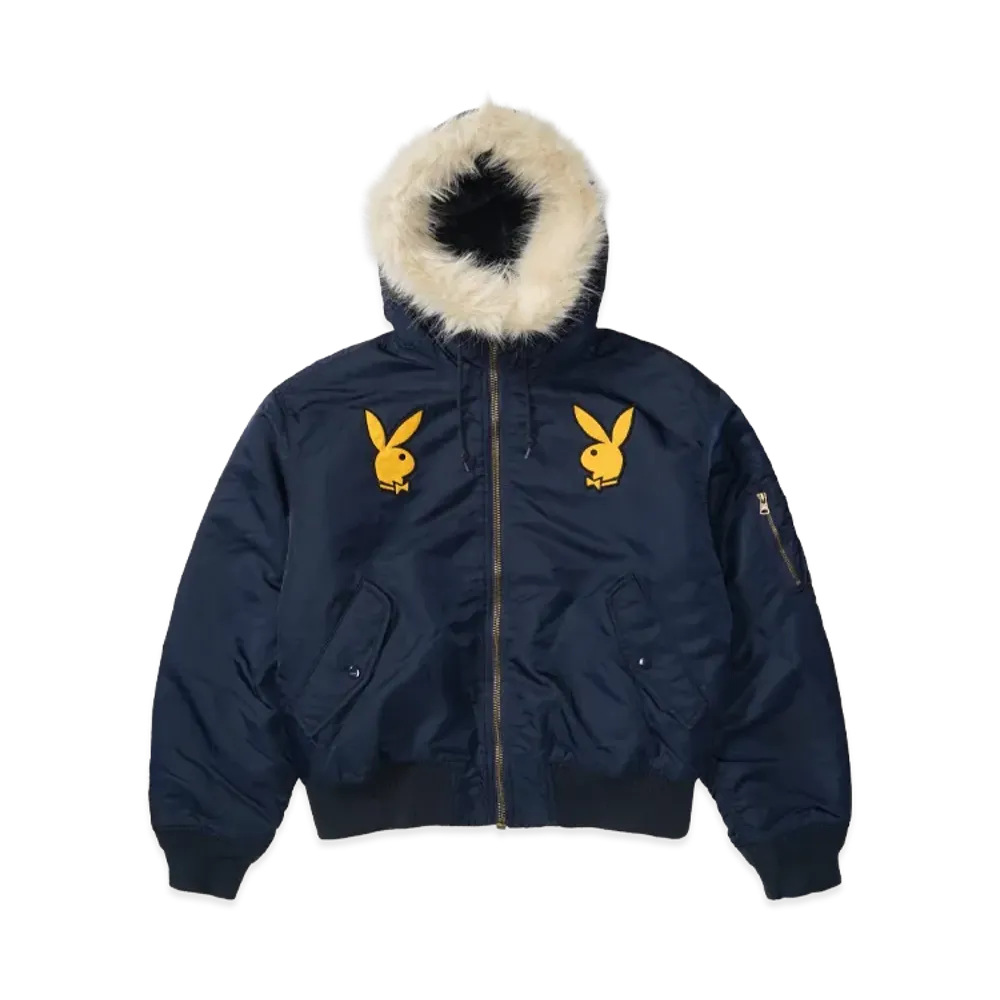 Supreme x Playboy Hooded MA-1 "Navy"