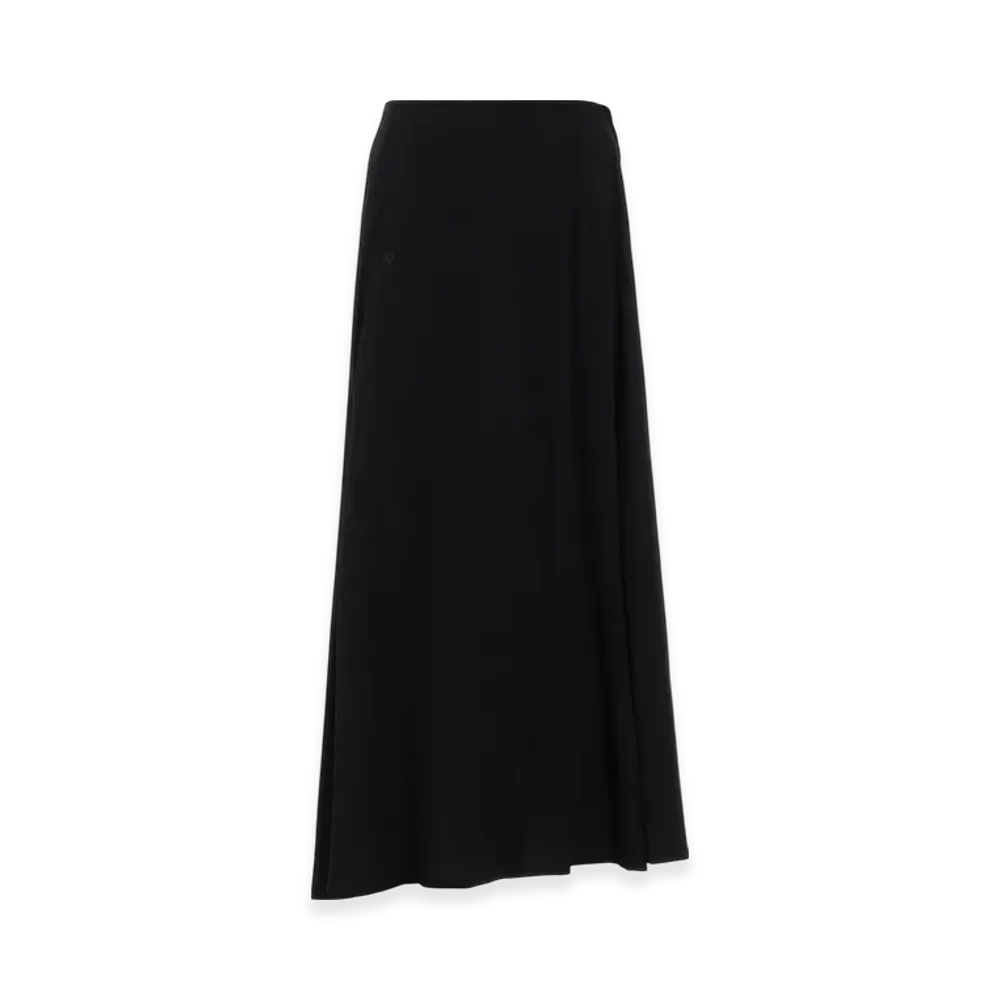 Yohji Yamamoto Ry Wrinkled Lawn R Pocket Skirt "Black"