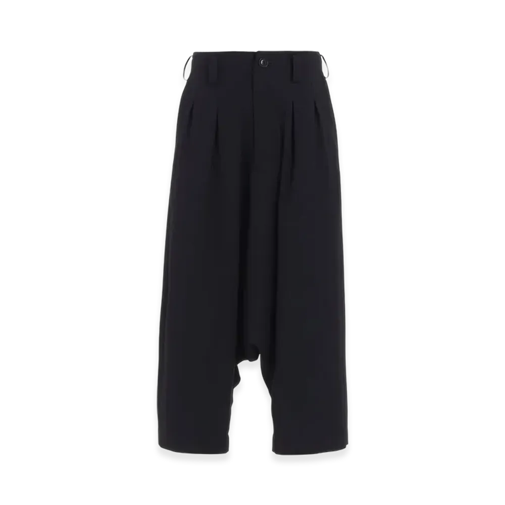 Y's Wool Gabardine 2Tuck Sarouel Pants "Black"