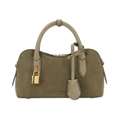 STELLA McCARTNEY Women's Dove Suede Alter Mat Stella Ryder Handbag "Green/Gray"